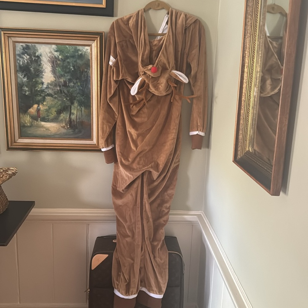 Tipsy Elves Reindeer Costume WOMEN'S RUDOLPH JUMPSUIT Halloween Christmas Medium - Picture 2 of 11